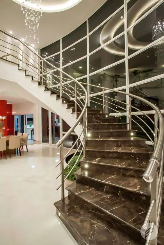 Corrimão escada espiral 2 2 — obra da Arte Inox Design