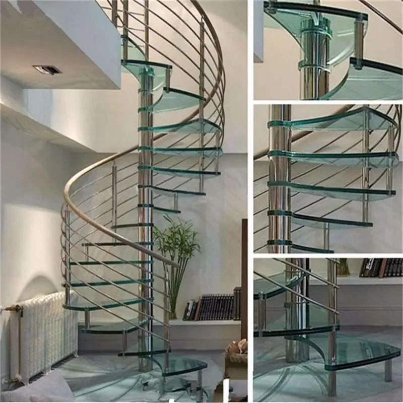 Corrimão escada espiral 2 — obra da Arte Inox Design